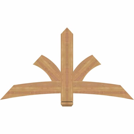 Ekena Millwork Davenport Timber Gable Bracket, Western Red Cedar, 60"W x 32"H x 1 1/2"D x 5 1/2"F, 13/12 Pitch GBW060X32X0206DAV00SWR